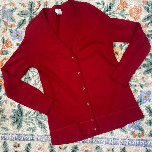 Kate Spade Cardigan Sweater Red Button Up Size Small - Picture 1 of 3
